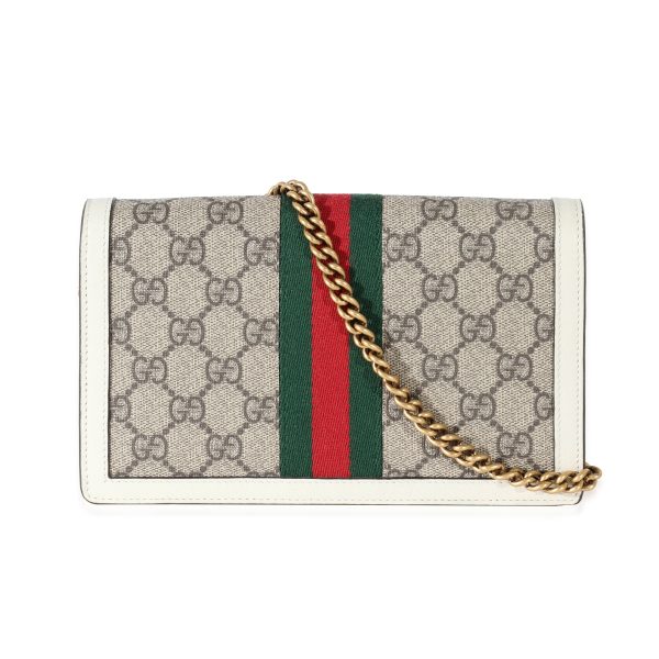 131348 pv 447438e4 295b 4c75 8c1c 88181e5e2df5 Gucci Beige GG Supreme Canvas Web Queen Margaret Chain Wallet