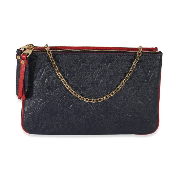 131352 fv Louis Vuitton Marine Rouge Empreinte Double Zip Pochette