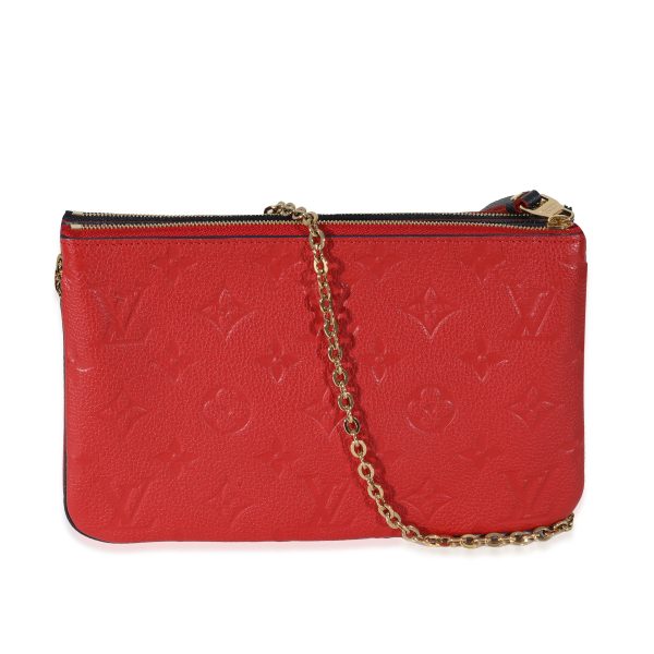 131352 pv Louis Vuitton Marine Rouge Empreinte Double Zip Pochette