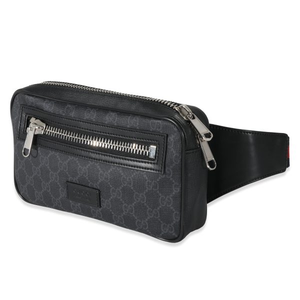 131357 sv cfe5889a 86e9 4a90 877d 20b6f71d96df Gucci Soft Black GG Supreme Web Belt Bag