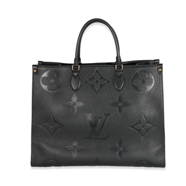 131416 pv Louis Vuitton Black Empreinte Monogram Giant OnTheGo GM