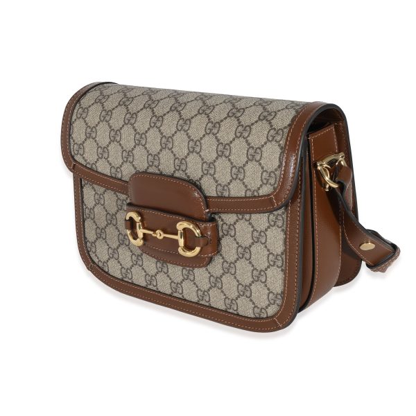 131449 sv 1534ce4b 1dbc 4c4b a9e4 d688e723d61d Gucci GG Supreme Brown Leather 1955 Horsebit Shoulder Bag