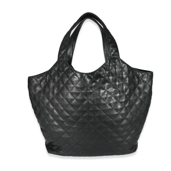 131450 pv 8a33acb2 82e6 45d0 9571 257fcc0fe6f5 Saint Laurent Black Quilted Lambskin ICare Maxi Shopping Bag