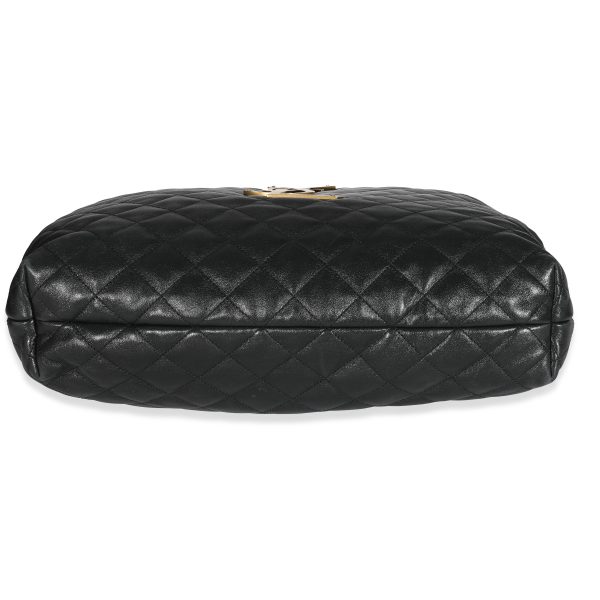 131450 stamp a0f4e1de de67 4636 8b1b aa6e85c8a087 Saint Laurent Black Quilted Lambskin ICare Maxi Shopping Bag