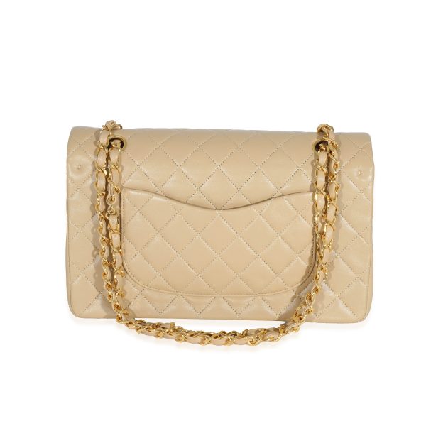 131451 pv 7e28248f a627 41c1 b5ca 6de25b44071b Chanel Vintage Beige Quilted Lambskin Classic Medium Double Flap