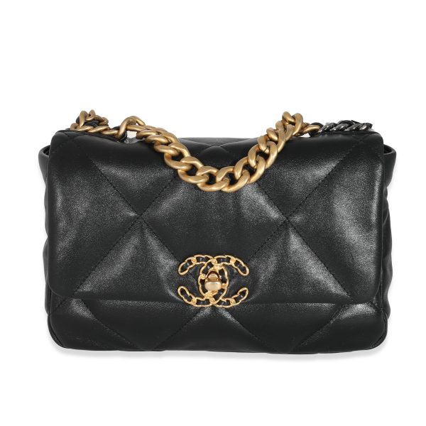 131459 fv a06ff9aa 25fd 4d6f b405 fdcfdcc5a4ce Chanel Black Quilted Leather Medium 19 Flap Bag Medium