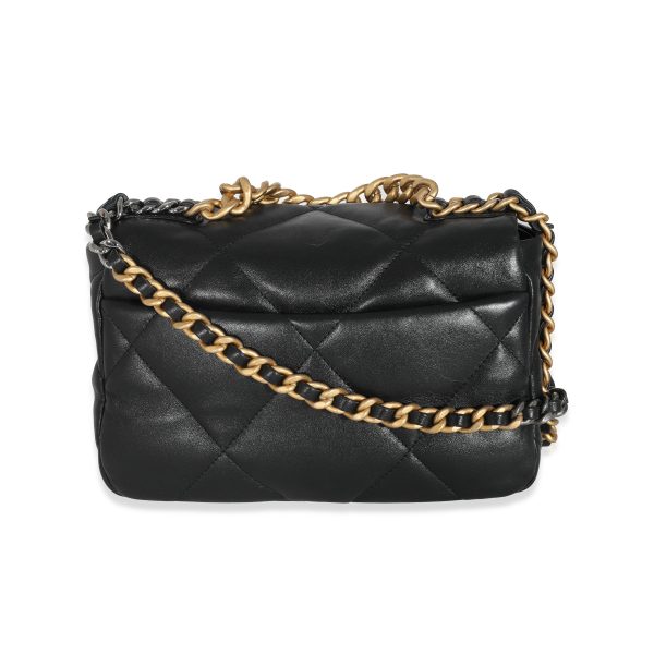 131459 pv 1ae99d39 c044 47af bdd6 f9d9cdb9a686 Chanel Black Quilted Leather Medium 19 Flap Bag Medium