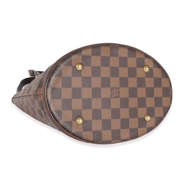 131527 clasp Louis Vuitton Damier Ebene Canvas Marais Bucket 23