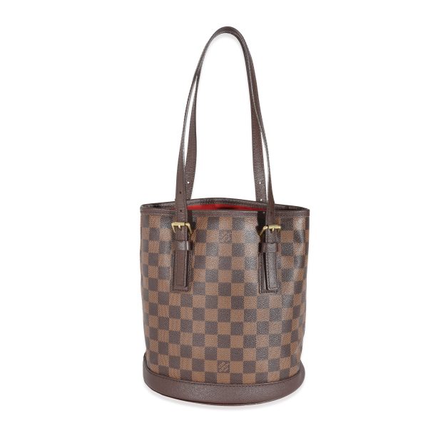 131527 fv Louis Vuitton Damier Ebene Canvas Marais Bucket 23