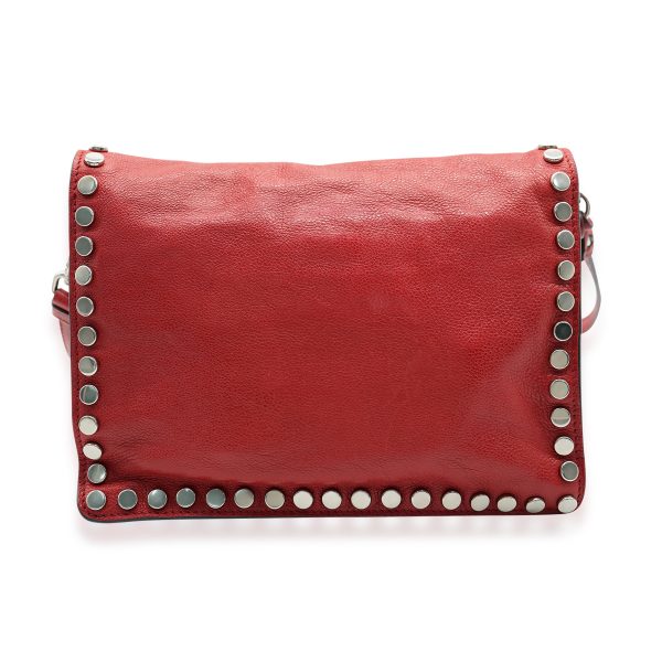 131549 av 4e0f3cbf 712b 4d78 9bf9 86ad001810a2 Prada Red Leather Glace Etiquette Crossbody