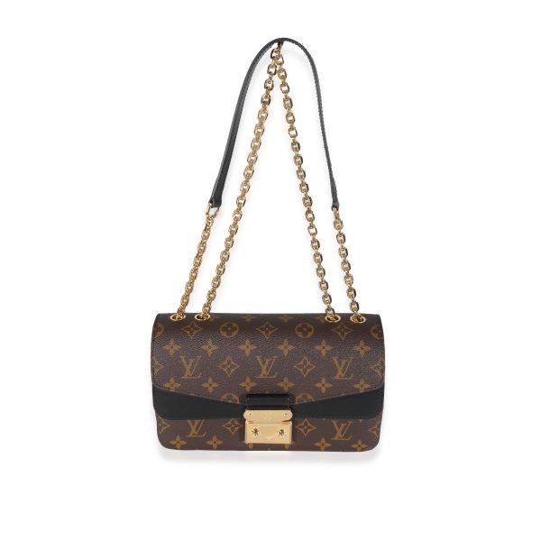 131601 bv e610b81a 90bb 421a 9cae cfe161fc774a Louis Vuitton Black Leather Monogram Canvas Marceau Bag