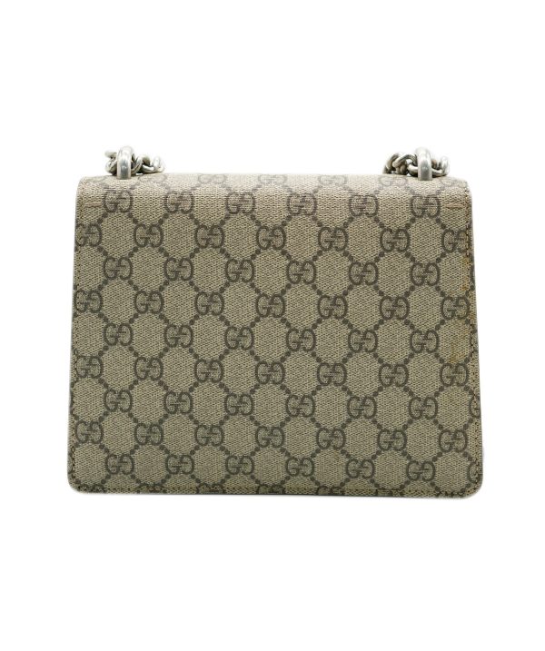 131658 pv Gucci Taupe Suede GG Supreme Mini Dionysus