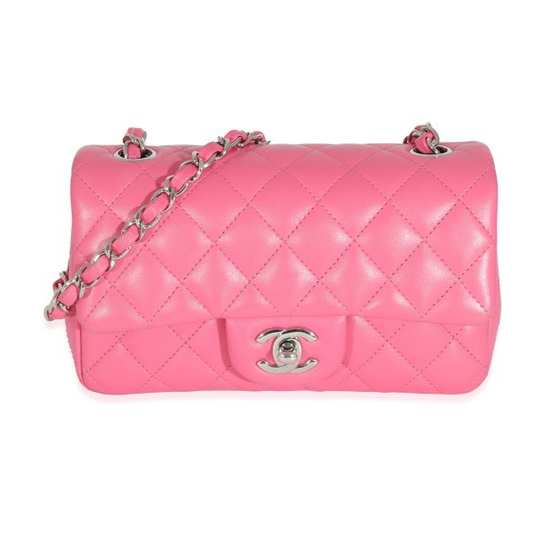 131659 fv Chanel Pink Lambskin Classic Mini Rectangular Flap Bag