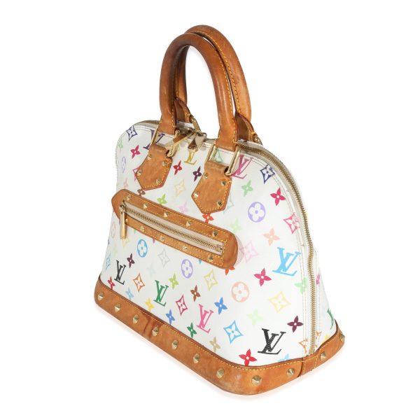 131678 sv 268940f3 35bf 4b7f ac10 b67161784005 Louis Vuitton x Takashi Murakami White Monogram Multicolore Canvas Alma PM