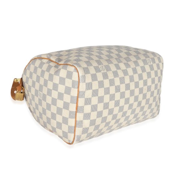 131681 clasp Louis Vuitton Damier Azur Canvas Speedy 30