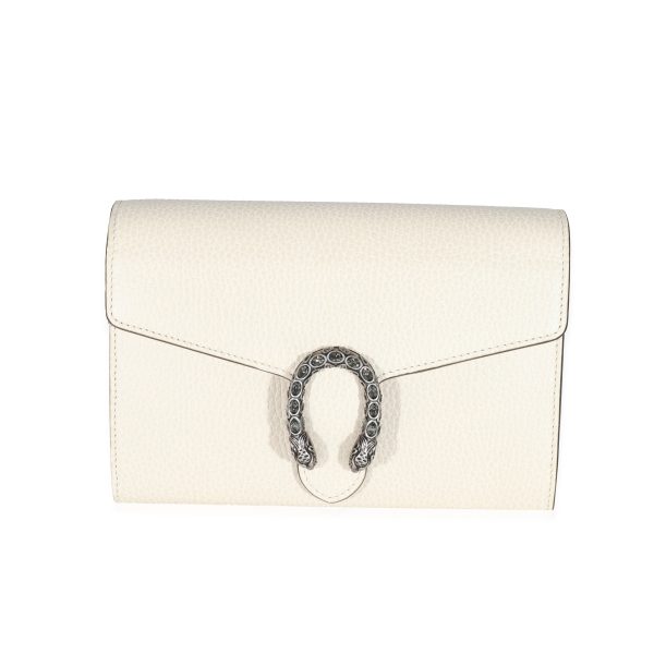 131688 fv 1a7b0d19 7f7e 436f 9e1d 8d3c78fed8f9 Gucci White Leather Mini Dionysus Chain Wallet