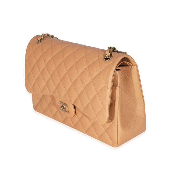 131705 sv 9123bc2b 0d82 46ec add2 70da84c5c0cf Chanel 21P Caramel Caviar Jumbo Classic Double Flap Bag