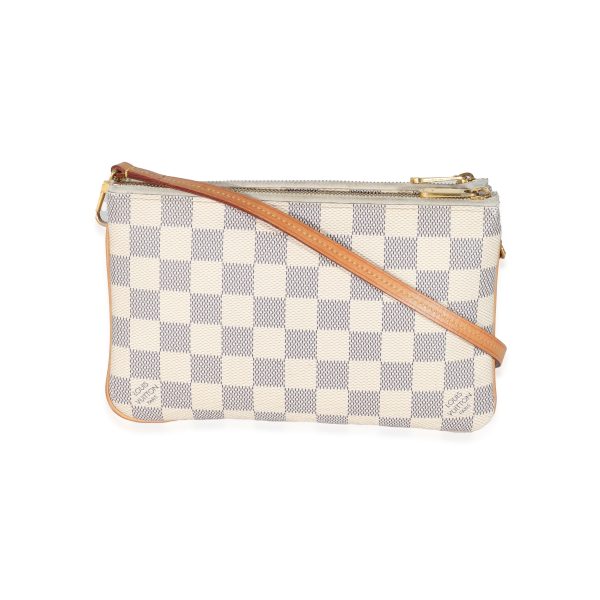 131711 pv Louis Vuitton Damier Azur Canvas Double Zip Pochette