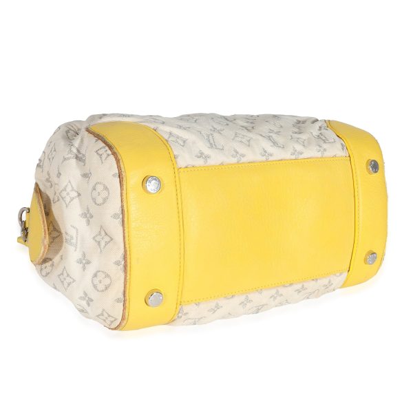 131713 clasp caa45d50 6cb7 492f a4ea 854f45a0a653 Louis Vuitton Jaune Monogram Denim Round Speedy Bag