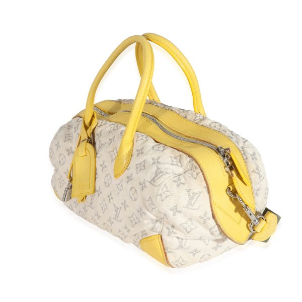 131713 sv e22fe3ca 0e99 484b 9b70 f07cfdf6c206 Louis Vuitton Jaune Monogram Denim Round Speedy Bag