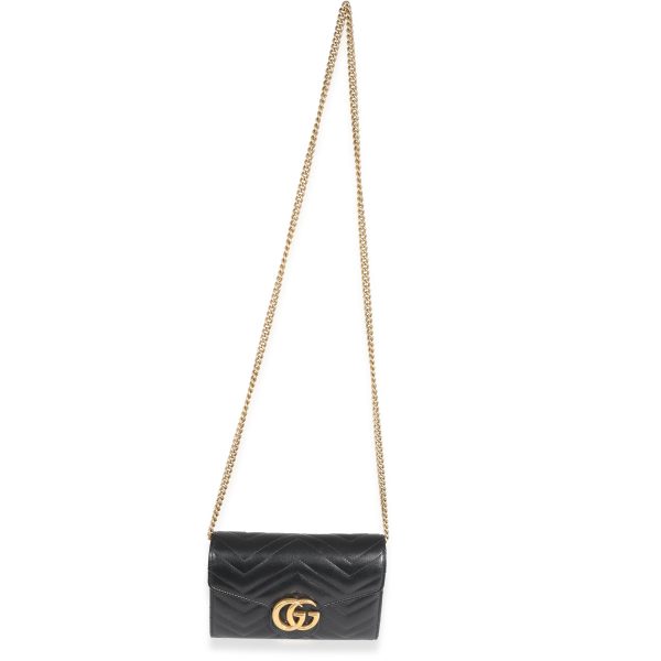 131730 bv ad78b373 4644 4629 8cb7 09f2804c721f Gucci Black Leather GG Marmont Mini Bag