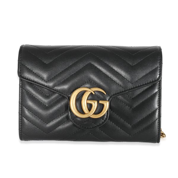 131730 fv 040b9930 e393 402c 8ea5 8c95b7afc469 Gucci Black Leather GG Marmont Mini Bag