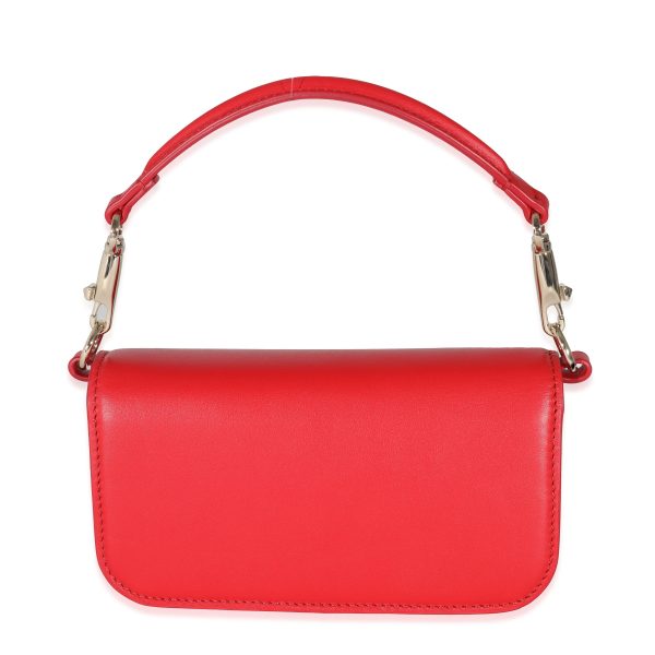 131732 pv Valentino Rouge Pur Calfskin Small Vlogo Loco Bag