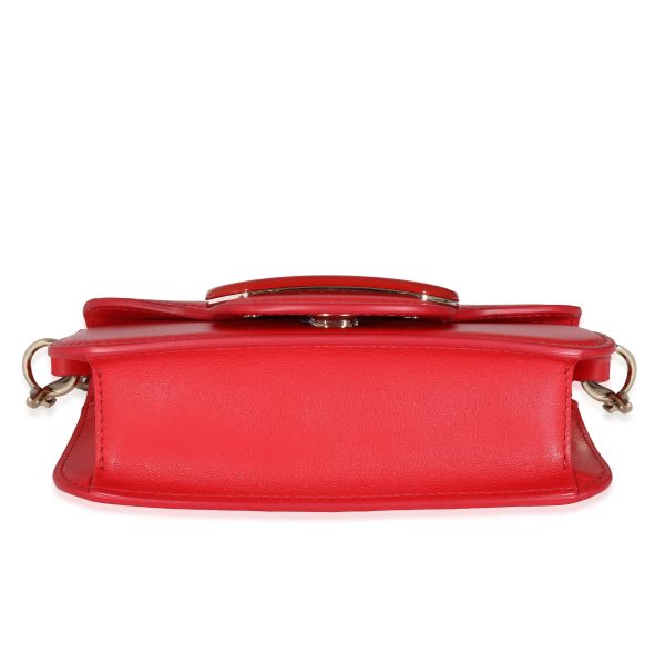 131732 stamp Valentino Rouge Pur Calfskin Small Vlogo Loco Bag