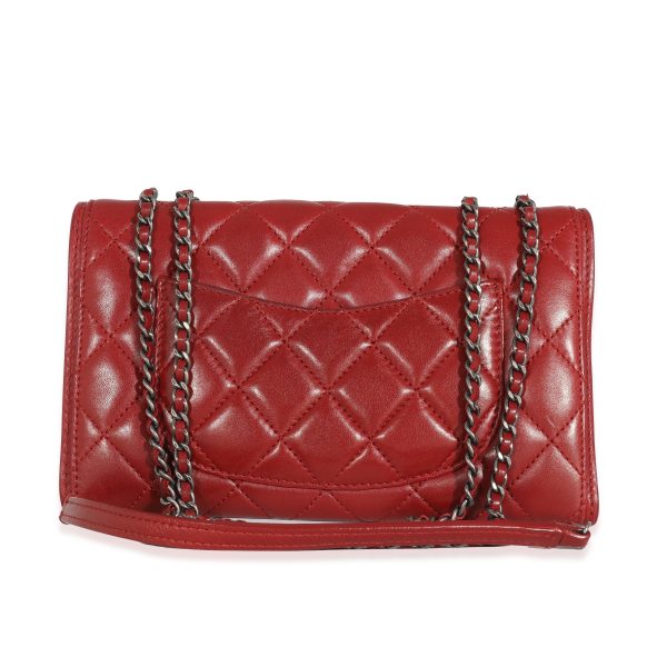 131739 pv Chanel Burgundy Quilted Lambskin Citizen Zip Flap Bag