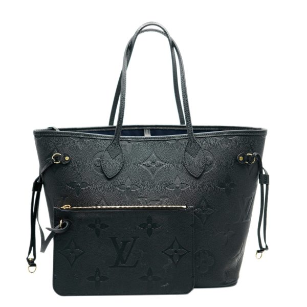 131741 fv Louis Vuitton Black Monogram Empreinte Neverfull MM