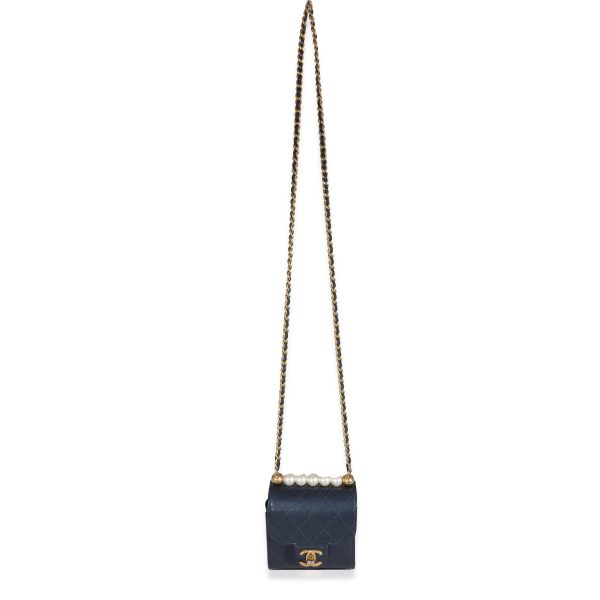 131801 bv 28b6a122 1c43 4de6 bddd 23393004860a Chanel Navy Goatskin Chic Pearls Mini Flap Bag