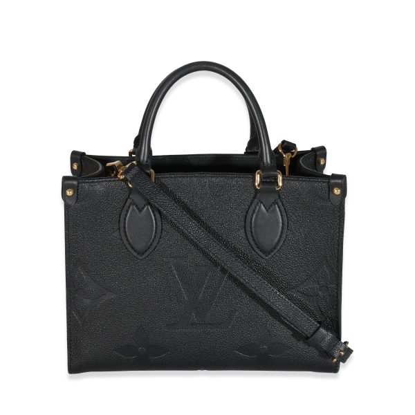 131811 pv Louis Vuitton Black Empreinte Monogram Giant Onthego PM