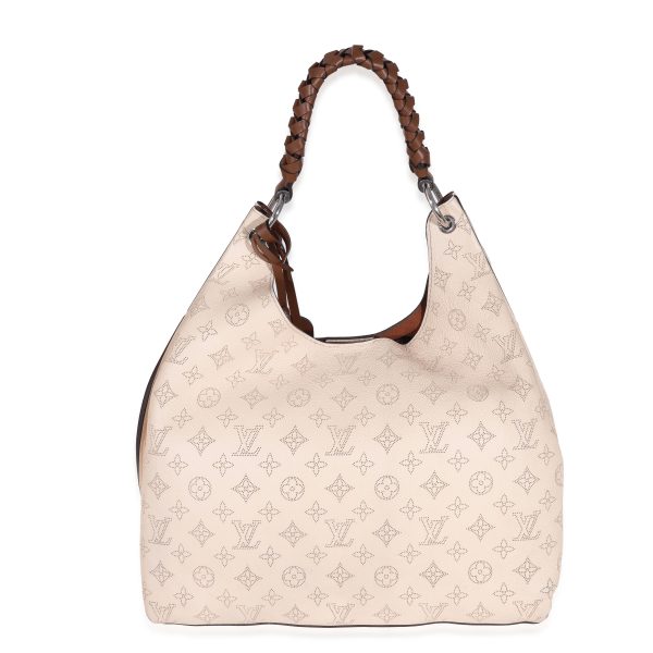 131843 pv 972b8f1f 1d2c 4744 b8f5 2f9fbe6771ee Louis Vuitton Cream Mahina Carmel Hobo