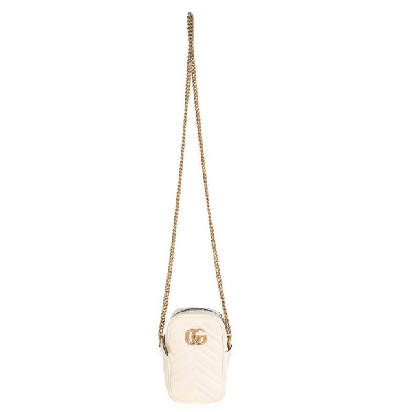 131849 clasp Gucci GG Cream Matelassé Marmont Mini Bag White