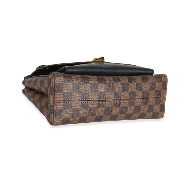 131874 clasp be57bf71 f6c9 41b6 ae77 90e5d04afde0 Louis Vuitton Black Calfskin Damier Ebene Canvas Vavin PM