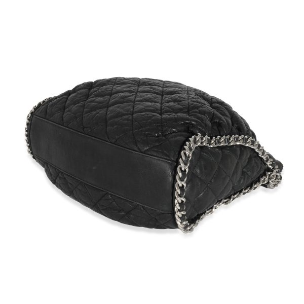 131877 box 3c7b856f 39ce 47c9 912b beff70ede9d5 Chanel Black Washed Lambskin Chain Around Hobo