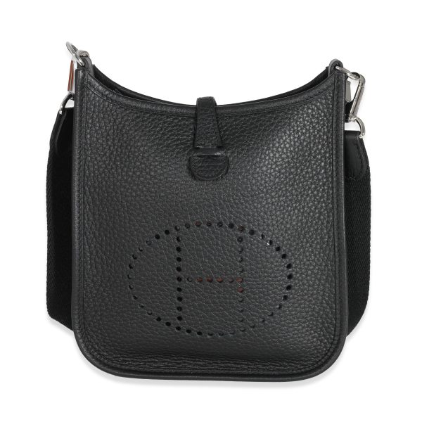 131909 fv be192646 a0fa 410a a367 6ea731d9a2e8 Hermès Black Taurillon Clemence Evelyne TPM PHW