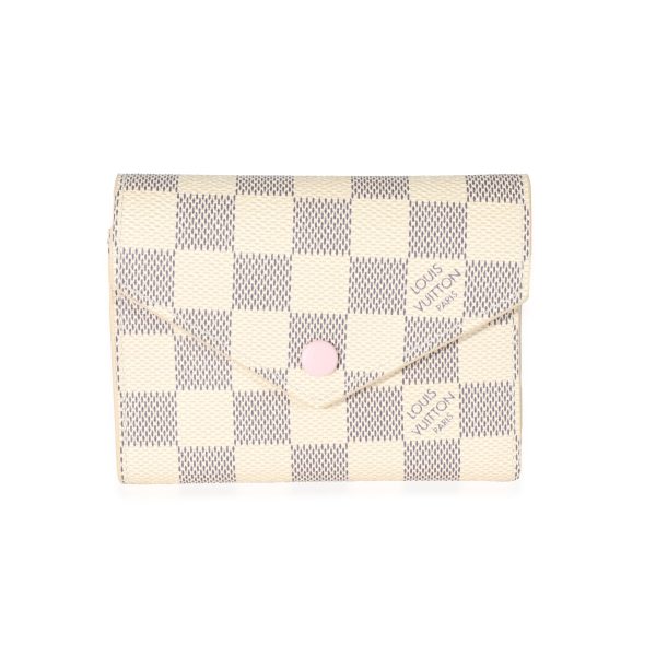 131993 fv Louis Vuitton Damier Azur Canvas Victorine Wallet