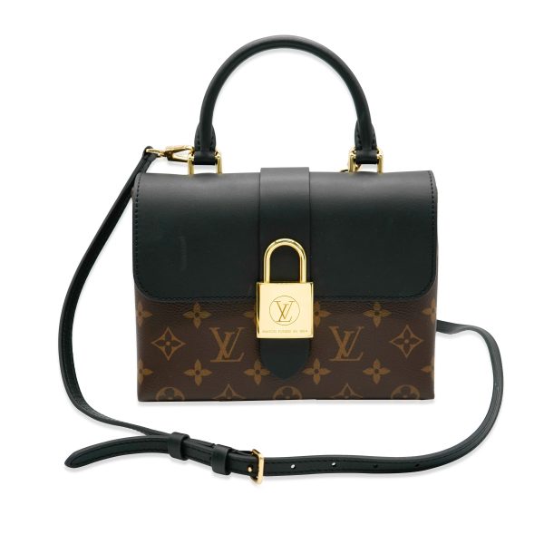 132001 fv Louis Vuitton Black Leather Monogram Canvas Locky BB