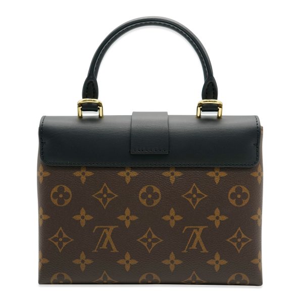 132001 sv Louis Vuitton Black Leather Monogram Canvas Locky BB