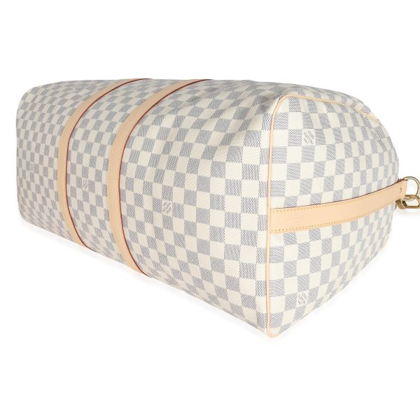 132007 box Louis Vuitton Damier Azur Canvas Keepall Bandoulière 55