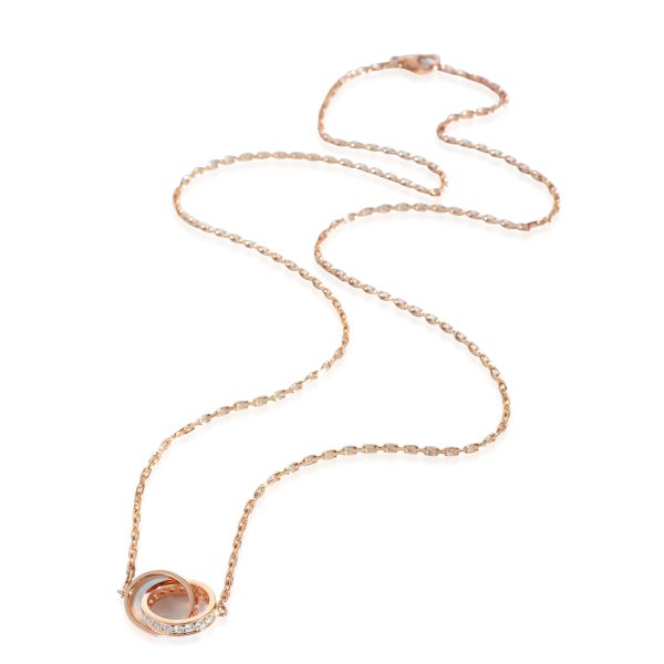 132023 pv Cartier Love Diamond Necklace in 18k Rose Gold 022 CTW