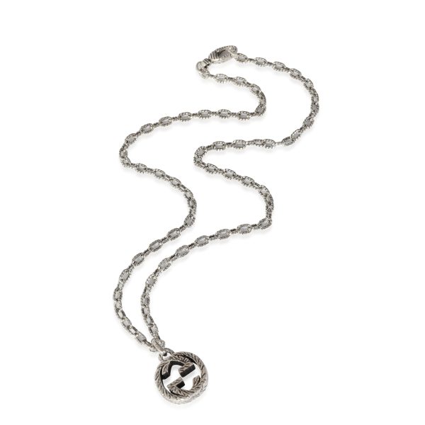 132046 pv Gucci Interlocking G Necklace in Sterling Silver