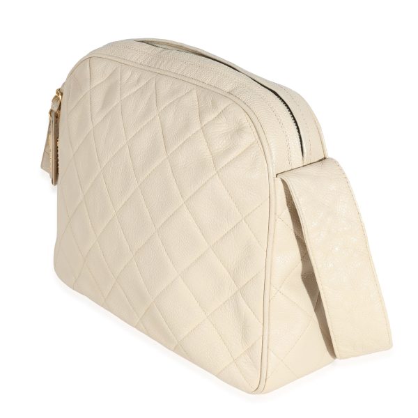 132051 sv 9db9b14c 812a 4632 8d47 e6439f137730 Chanel Vintage Beige Quilted Caviar Messenger Bag