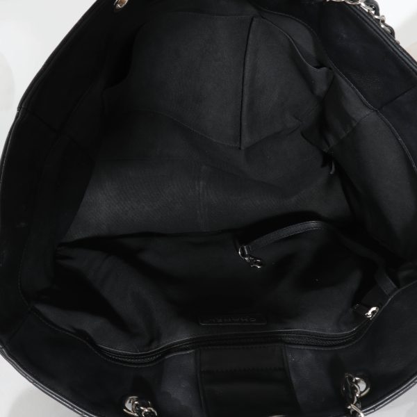 132057 ad2 Chanel Black Lambskin Classic Timeless Shopping Tote