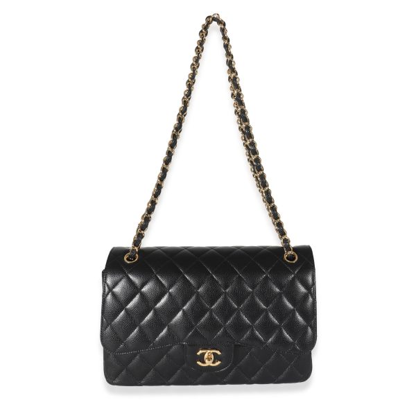 132087 bv 7f894436 6426 441f 8d20 1772096f9170 Chanel Black Caviar Jumbo Classic Double Flap Bag