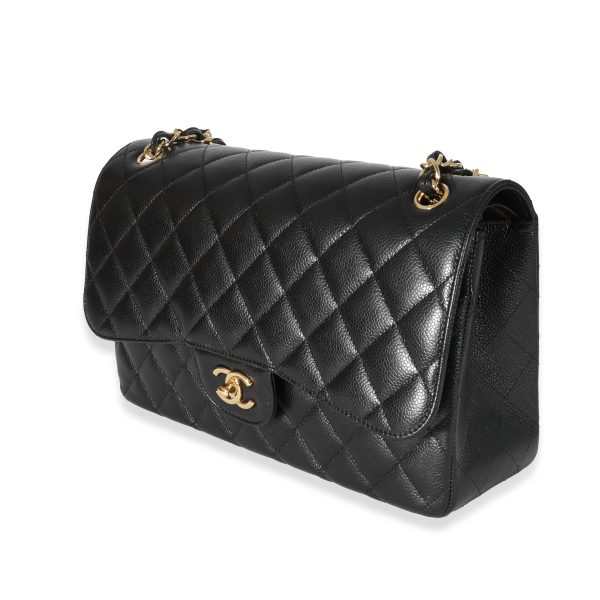 132087 sv 38127889 2248 496c b1d8 ad197565fcdd Chanel Black Caviar Jumbo Classic Double Flap Bag