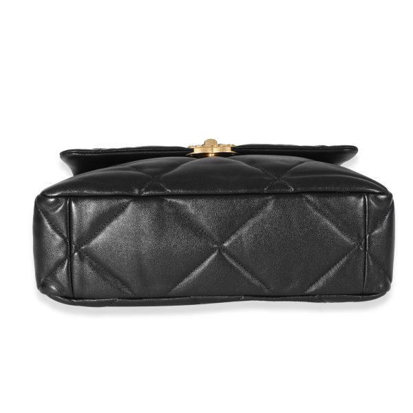 132088 stamp 81c9ef2d 5781 4338 b5da 402506412acb Chanel Black Quilted Goatskin Chanel 19 Flap Bag