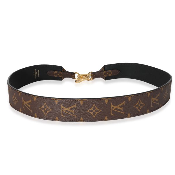 132090 sv Louis Vuitton Black Monogram Canvas Bandoulière Strap