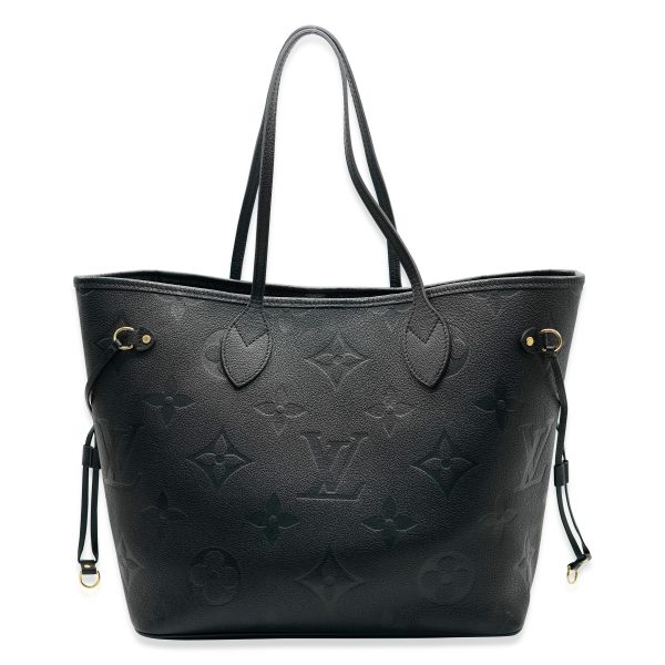 132118 sv Louis Vuitton Black Monogram Empreinte Neverfull MM